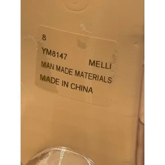 Cape Robbin Melli Nude Clear sandal Heel Women's Size 8 - Picture 5 of 6